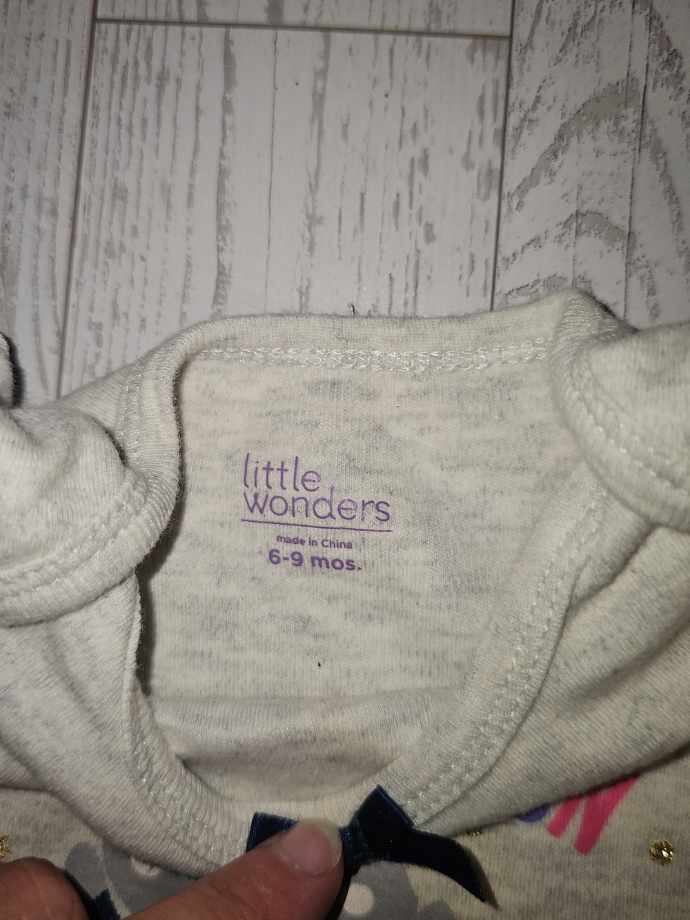 Little Wonders Cream Baby Bodysuit - 6-9 Months